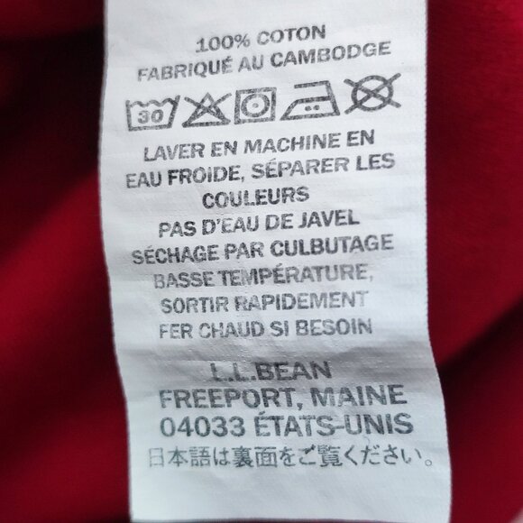 L.L.Bean long sleeve top women's size M burgundy cotton - Picture 5 of 9